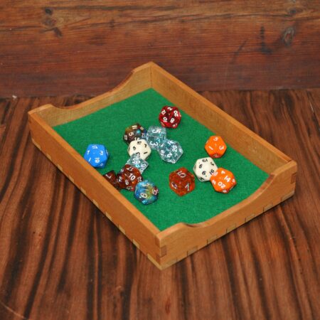 wood dice tray, dnd dice rolling