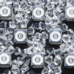 Silver White D6 Logo