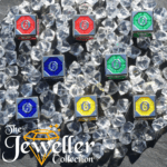 metal d6 dice set silver rainbow avatar