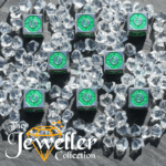 D6 Dice Silver Green