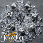 Metal RPG Dice Silver Black