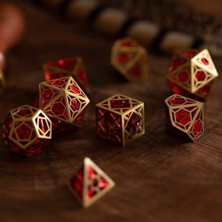 hollow metal dice rpg red