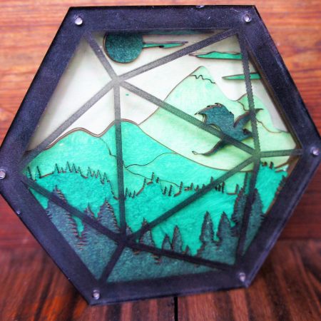 Fantasy Wall Art, Coaster, Laser cut, Day, Dragon