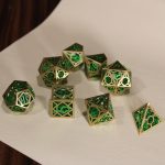 Hollow Metal, RPG, Green, 8Pc Metal Dice
