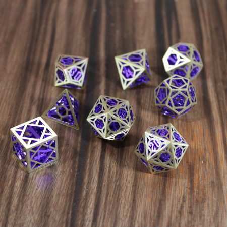 Hollow Metal, RPG, Purple, 11Pc Metal Dice